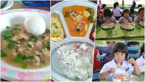 ส่องเมนูเด็กนักเรียน ดูดีมีโภชนาการ ไม่ใช่ขนมจีนคลุกน้ำปลา!!