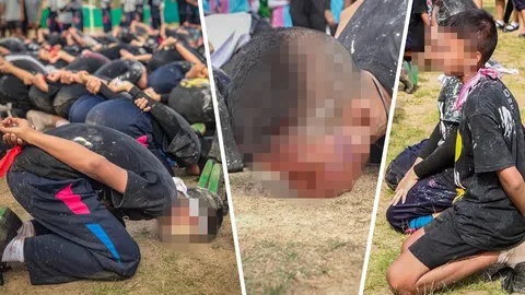 ก้มหน้าลงไป! ชาวเน็ตจวก รับน้องโรงเรียนดังเมืองชล สั่งคุกเข่าจูบพื้นดิน