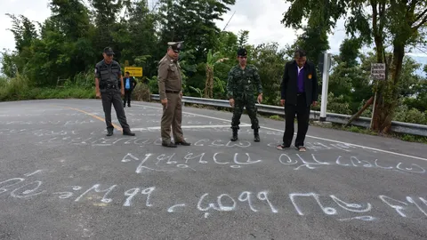 มือมืดพ่นสีสเปรย์ กล่าวหากำนันม้ง อ.เวียงแก่น เอี่ยวค้ายา