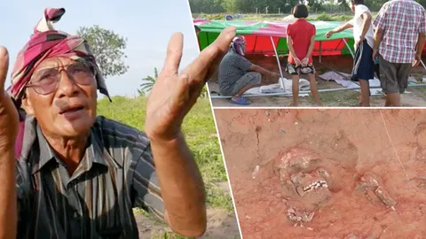 หลานชายเผยความฝันลึกลับ ก่อนขุดเจอกะโหลกมนุษย์โบราณ อายุกว่า 100 ปี