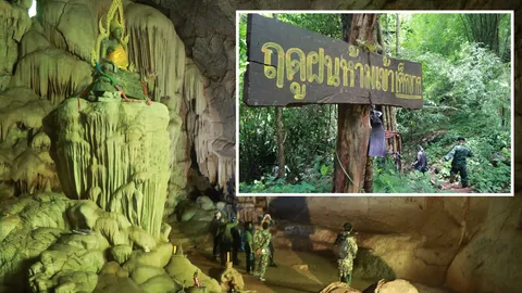 หวั่นซำ้รอยเด็กติดถ้ำหลวง พิษณุโลกปักป้ายเตือนห้ามเที่ยว 'พระวังแดง' ถ้ำที่ยาวที่สุดช่วงหน้าฝน 