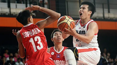 บาสไทยถล่มกัมพูชา 113-27 ผ่านเข้ารอบ 2 FIBA Asia Cup