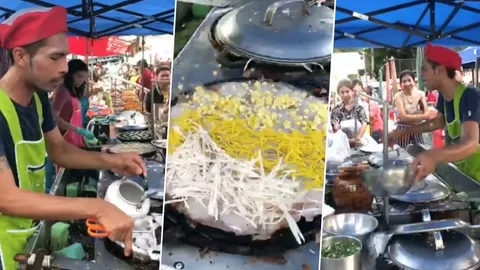 ผู้ชายกินฟรี! พ่อค้าขนมครกเสียงสอง ยิงมุกโอนเงินไว ไม่พอใจมีเพิ่มให้ (คลิป)