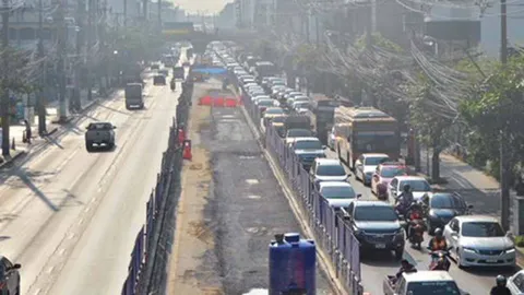 ปิดเบี่ยงจราจรลงมือสายสีเหลือง ลาดพร้าว 101, 95 และเทพารักษ์