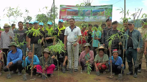 “ท่าสองยาง” ปลูกหลังคาคลุมยอดดอย