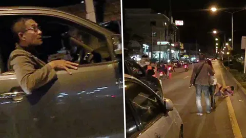 รอง สว.ปืนดุ ยิงกิ๊กเมียขาทะลุ ฉุนเห็นกะหนุงกะหนิงในรถ