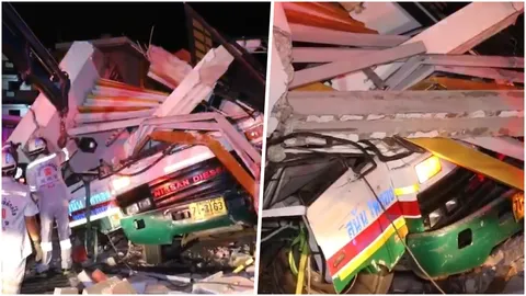 หนุ่มช็อก! จอดสิบล้อลงไปถามทาง จู่ๆรถไหลลงสะพานชนยับ เมียดับคาซาก