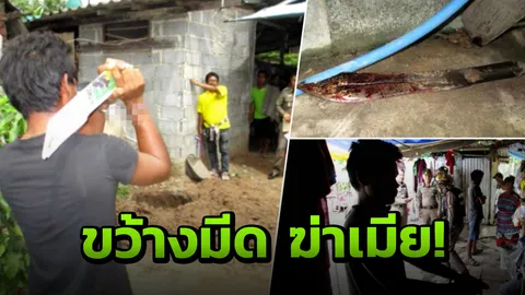 ผัวโหด โมโหเมีย คว้ามีดอีเหน็บขว้างปักอกซ้าย ไปตายรพ. 