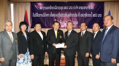 ป่อเต็กตึ๊ง-เครือซีพี ส่งน้ำใจช่วยเหลือผู้ประสบภัยเขื่อนแตกที่ลาว