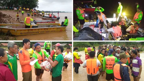 ทีมกู้ภัยไทย ลงช่วยผู้ประสบภัยที่บ้านหาดใหญ่ เผยมีผู้เสียชีวิตแล้ว8ศพ