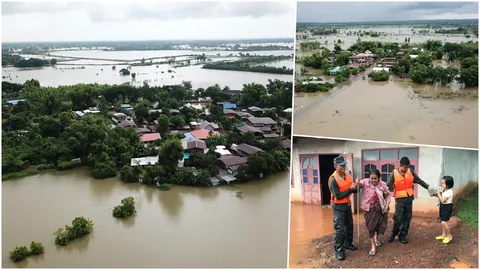 น้ำท่วมสกลนคร 3 อำเภอ บ้านปูพึ้ม อ่วมหนัก กลายเป็นเกาะ ถนนขาด