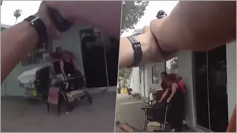 เปิดคลิปสุดช็อก! ตร.มะกันรัวปืนใส่มือมีดจี้คอตัวประกันตายทั้งคู่ (คลิป)