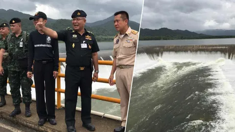 ปิดอุโมงค์ สร้างรถไฟรางคู่ ทำน้ำท่วมที่นากุยบุรี นับพันไร่!