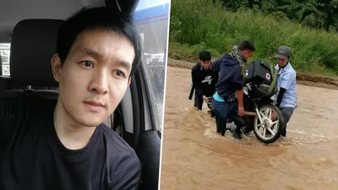 ลำบากแค่ไหนก็ไปถึง! หมอดล ยกมอเตอร์ไซค์ลุยน้ำ เยี่ยมคนไข้ติดเตียง (คลิป)