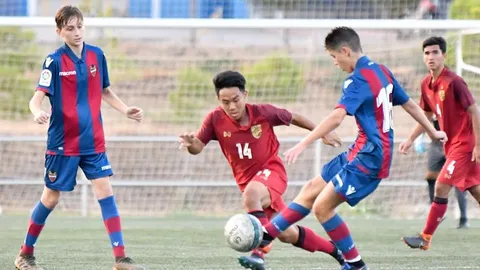 บุกแหลกแต่เจาะไม่เข้า! ช้างศึก U16 กอดคอเจ๊า เลบานเต 0-0 ยังไร้พ่าย