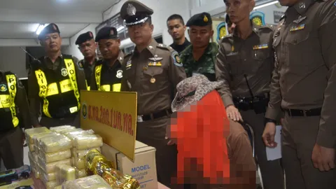 ทล.สระบุรี สกัดจับกระบะพ่อค้ามะพร้าว ค้นพบซุกยาบ้า-ไอซ์กว่า 20 ล้าน