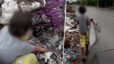 สุดสงสาร หนุ่มใจหล่อช่วยเด็ก คุ้ยขยะขาย หาเงินซื้อนมให้น้อง (คลิป)