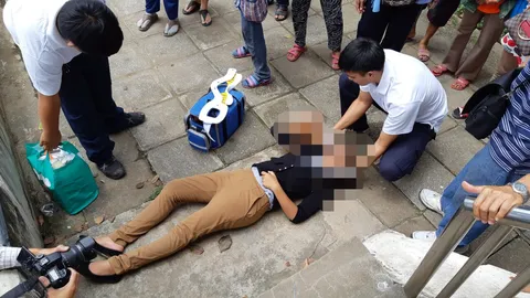 อุทาหรณ์! สาววัย 20 ตกสะพานลอย 10 ขั้น สูงกว่า 3 เมตร หัวน็อกพื้นสลบ