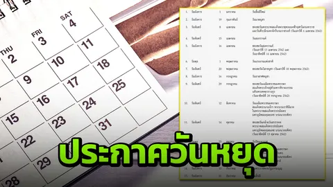 ประกาศวันหยุดธนาคารประจำปี 2562 ออกแล้ว