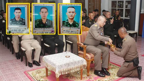 โปรดเกล้าฯพระพิธีธรรม สวดพระอภิธรรมศพ 3 พลทหารเหตุเรือฝีพายล่ม