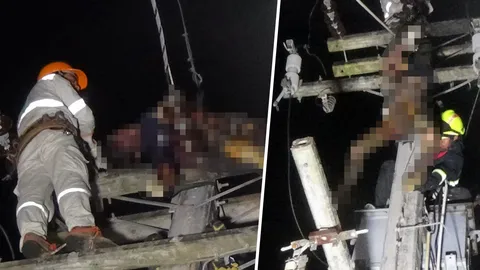 ซาเล้ง-ดวงกุด แอบตัดสายไฟ เจอช็อตสยอง ร่างไหม้คาเสา!