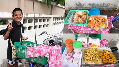 อุดหนุนผมนะครับ! 'อิคคิว' อายุแค่13 ไม่งอมือเท้า หารายได้ช่วยครอบครัว