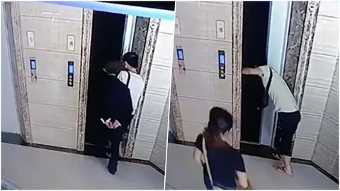 หนุ่มจีนใจร้อนเปิดประตูรอลิฟต์ พ่อตาไม่รู้เดินตกลงไปตายสลด (คลิป)