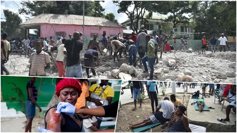  สังเวยแล้ว 14 ศพ! เฮติช็อก เจอแผ่นดินไหวขนาด 5.9 อาคารบ้านพังอื้อ