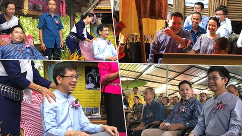 คึกคัก 3 แกนนำ พปชร.ลุยตลาดน้ำคลองลัดมะยม ฟังแนวคิด ปชช. 