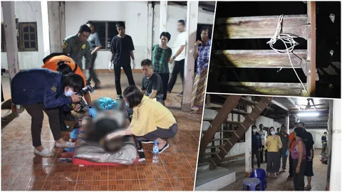 ชายโสดอยู่บ้านคนเดียว นอนซม 2 วันคิดสั้นผูกคอดับคาบันได