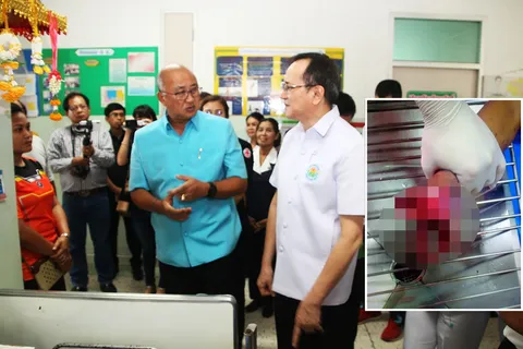 ผู้ว่าฯหนองบัวลำภู เยี่ยมเด็ก 11 ปีเล่นประทัดลูกบอล ระเบิดใส่มือขวาขาด