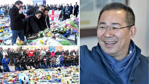 ‘ลูก-เมีย’ บินรอรับศพ วางหรีดอาลัยเจ้าสัววิชัย