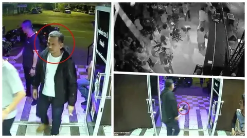 วงจรปิดเผยนาทีระห่ำ มือปืนกราดยิง ดับ 1 เจ็บ 10 ในร้านเหล้าเมืองตรัง