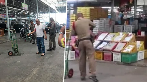 ต่อว่าส้มเน่าแม่ค้ายิงดับ ตบด้วยปืนก่อนลั่นไก