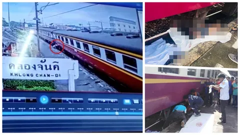 เผยคลิปนาทีมรณะ อุทาหรณ์ลงรถไฟยังไม่จอดสนิท พรากชีวิตแม่ไปจากลูก