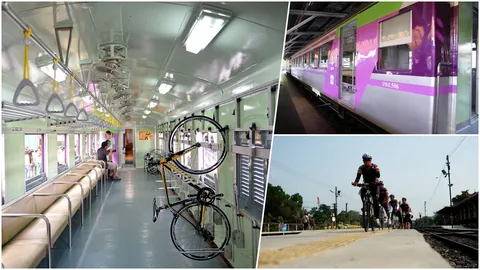 จัดตู้รถไฟฟรี รองรับประชาชน พาจักรยาน ร่วมกิจกรรม "ไบค์ อุ่นไอรัก"
