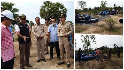 นักการเมืองท้องถิ่น ลอบทิ้งสารเคมีที่ ต.ห้วยลึก อุตฯ เมืองเพชรฯ รุดสอบ