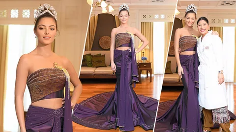 มิสยูนิเวิร์ส ลองชุดราตรีจากการออกแบบ เจ้าหญิงดีไซเนอร์