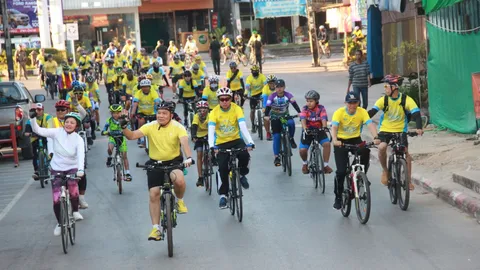 ผู้ว่าฯ บึงกาฬ นำ ปชช.ซ้อมใหญ่ ปั่นจักรยาน “Bike อุ่นไอรัก” กว่า 29 กม.