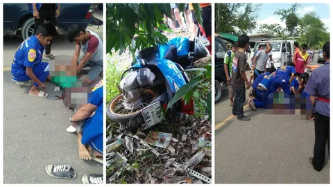 หนุ่มเมืองคอนเหน็บลูกซองที่เอวปืนลั่น เจาะท้องไส้ทะลัก ดับอนาถ