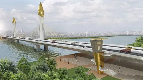 ปรับแบบสะพานเกียกกาย เบี่ยงเข้าวัดแก้วฟ้าจุฬามณี 7ม. กทม.เวนคืนที่เกือบครบแล้ว