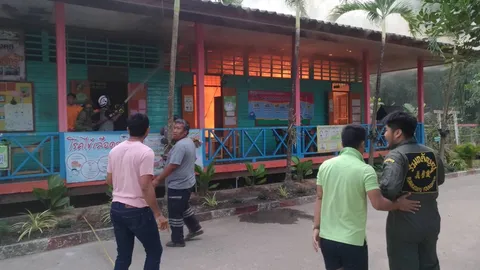  ไฟไหม้ ร.ร.วัดไชยมงคล ที่ปราจีนฯ นักเรียนหนีตายอลหม่าน