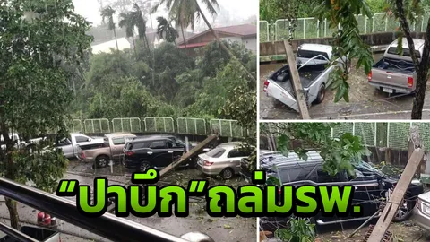 ฤทธิ์ "ปาบึก"พัดถล่ม รพ.มหาราชเมืองคอน ต้นไม้ เสาไฟล้มระเนระนาดทับรถ