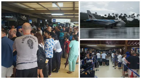 "พายุปาบึก" ผ่านพ้น สนามบินสมุยเปิดบริการ เรือเฟอร์รี่เริ่มวิ่งวันนี้