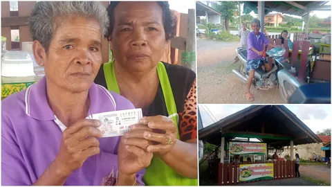 เงินก้อนใหญ่ในชีวิต ลำบากมานาน สาวทอมรุ่นใหญ่ ถูกหวย 6 ล้าน