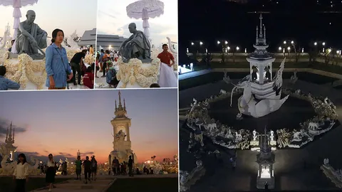 ไม่ขาดสาย ปชช.เข้ากราบสักการะรูปปั้น หลวงพ่อคูณ ท่านั่งยอง เนืองแน่น