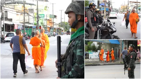 ช็อกไม่หาย อำมหิตฆ่าพระ รปภ.เข้มเส้นทางบิณฑบาต กลางเมืองยะลา