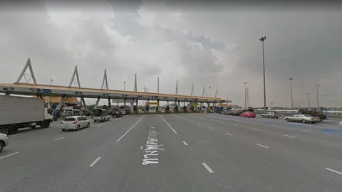 ซ่อมผิวถนนหน้าด่าน ทางพิเศษกาญจนาฯ