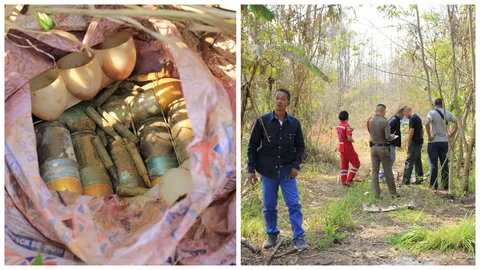 ตร.ภูกระดึง พบลูกเอ็ม 79 และเอ็ม16 ในป่าสัก คาดคนกลัวผิดเอามาทิ้งไว้