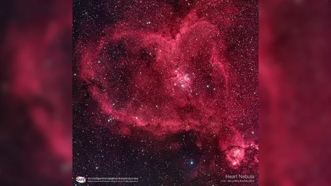 ภาพเนบิวลาเปล่งแสงคล้าย “หัวใจในห้วงอวกาศ” ต้อนรับวันวาเลนไทน์
